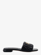 Miu Sandal Black MatelassÃ© Leather