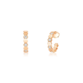 HONEE PINK GOLD DIAMOND HOOP EARRINGS