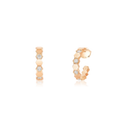 HONEE PINK GOLD DIAMOND HOOP EARRINGS