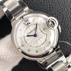 BALLON BLEU 33MM AUTOMATIC WHITE DIAL DIAMOND HOUSE MAKER