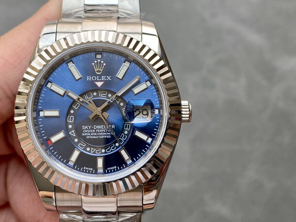 SKY-DWELLER 42 STEEL BLUE DIAL OYSTER BRACELET