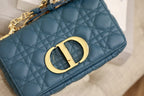 SMALL CARO BAG DEEP OCEAN BLUE SUPPLE CANNAGE CALFSKIN