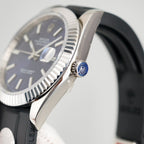DATEJUST II 41MM STAINLESS STEEL BLUE DIAL RUBBER STRAP