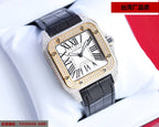 SANTOS 100XL 42MM DIAMOND GOLD BEZEL