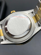 SKY DWELLER GOLD STEEL BLACK DIAL