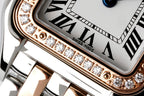 PANTHERE DE CARTIE 22MM QUARTZ ROSE GOLD STEEL WHITE DIAL