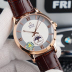 DEVILLE CHRONOMETER 40MM MOONPHASE WHITE GREY DIAL