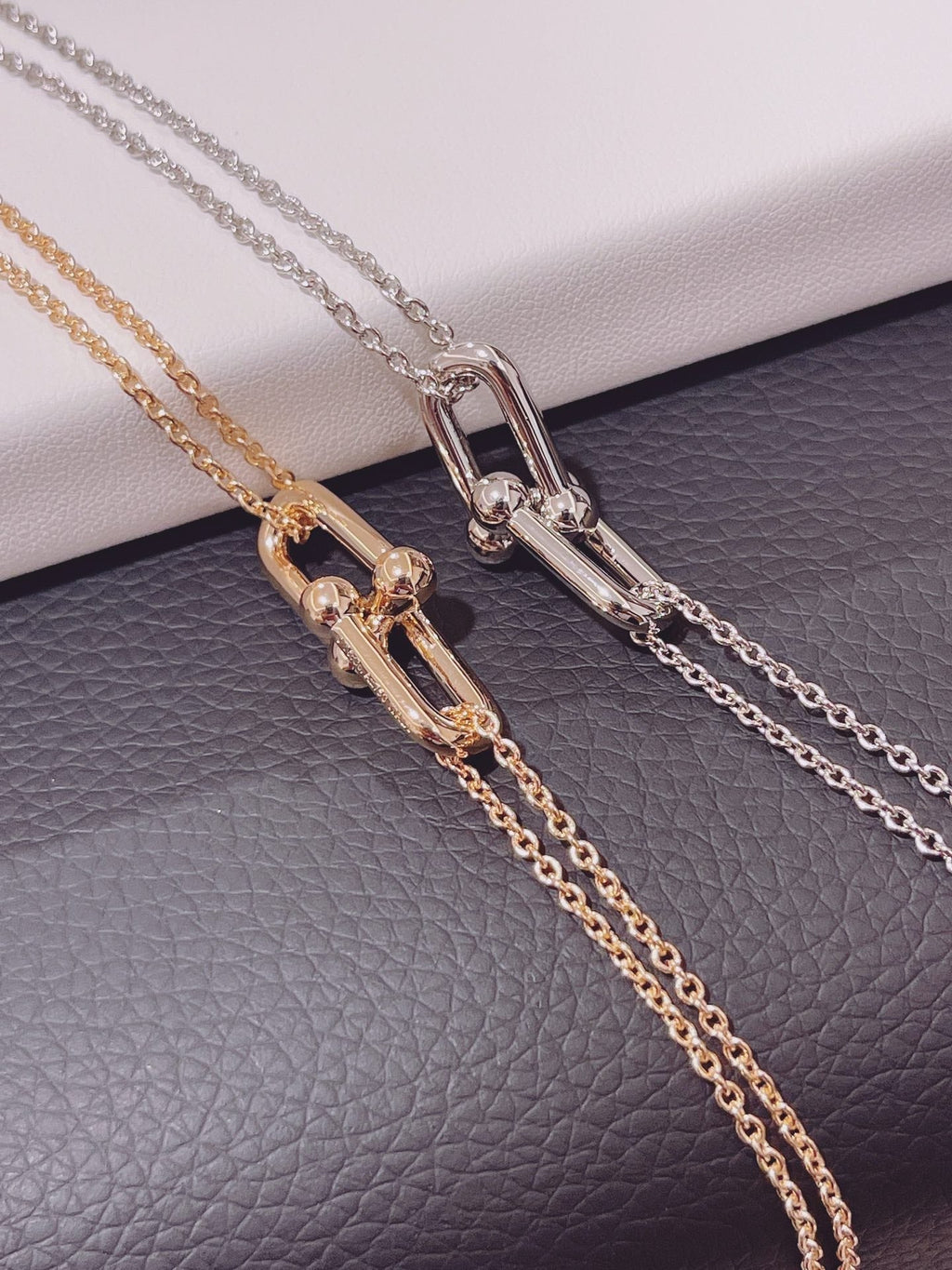 HARDWEAR DOUBLE LINK PEDANT SILVER NECKLACE