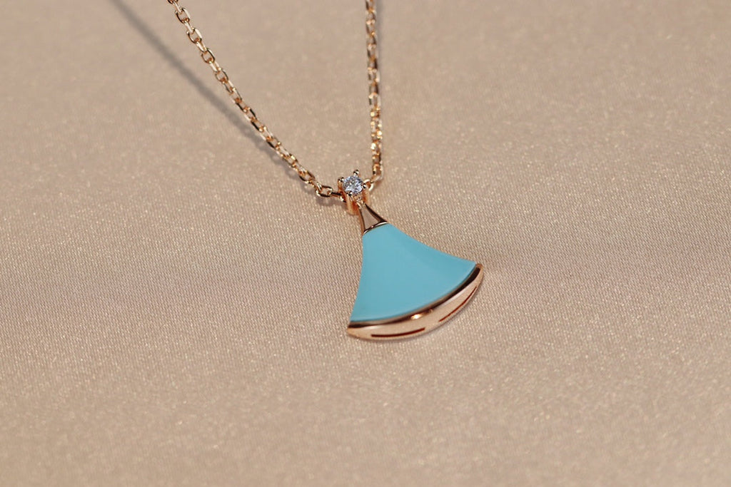 DREAM NECKLACE TURQUOISE PINK GOLD