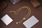 STAR AND BALL GOLD DIAMOND NECKLACE