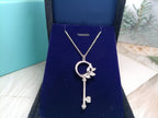 MINI KEY OLIVE LEAF NECKLACE DIAMOND