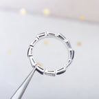 SERPENTI RING SILVER  DIAMOND BLACK MOP 3MM