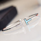 T BRACELET 1.8MM TURQUOISE DIAMOND PINK GOLD