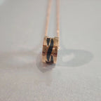 ZERO 1 NECKLACE PINK GOLD