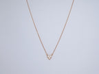 HEART 3 DIAMONDS PEDANT NECKLACE