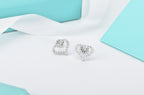 OPEN HEART STUD DIAMOND EARRINGS