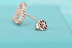OPEN HEART STUD DIAMOND EARRINGS