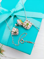 SPARKLERS CITRINE GEMSTONE PENDANT NECKLACE STERLING SILVER