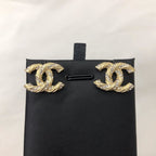 CC GOLD DIAMOND STUD MEDIUM EARRINGS