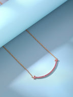 BIG SMILE PEDANT PINK DIAMOND NECKLACE