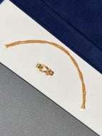FORCE 10 MULTICHAIN PINK GOLD BRACELET