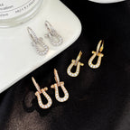 FORCE 10 FULL DIAMOND DROP EARRINGS MEDIUM MODEL
