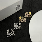 PAVED ANAGRAM MINI SILVER EARRINGS