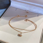 DREAM 1 MOTIF DIAMOND DOUBLE CHAIN BRACELET