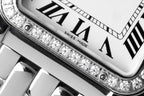 PANTHERE 27MM SILVER CASE DIAMOND BEZEL WHITE DIAL
