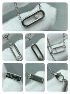 MOVE UNO 2 ROW DIAMOND NECKLACE