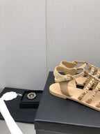 sandals beige lambskin