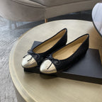 ballet flats black light gold lambskin