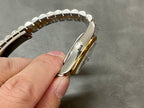 DATEJUST 31MM GOLD STEEL DIAMOND NUMERALS GREEN DIAL