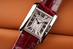 TANK ANGLAISE STEEL RED LEATHER