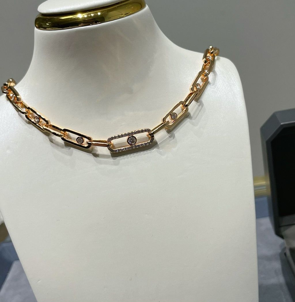 MOVE LINK DIAMOND NECKLACE