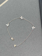 CLASSIC BUTTERFLY PETITE DIAMOND SILVER NECKLACE