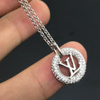 LV BY NIGHT DIAMOND PAVED SILVER BRACELET