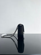 CLASSIC TRIOMPHE 20 BLACK CALFSKIN SILVER HARDWARE