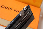 LV SLIM PURSE BLUE MONOGRAM CANVAS 20CM