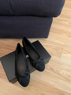 ballet flats black denim