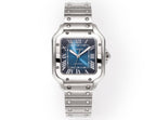 SANTOS LADY 35.1MM STEEL CASE BLUE DIAL