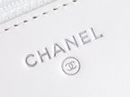 CC WOC 19 WHITE LAMBSKIN SILVER HARDWARE