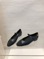mary janes black lambskin grosgrain
