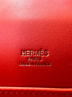 HM KELLY POCHETTE 22CM RED SWIFT GOLD HARDWARE