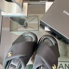 CC Sandal Black Lambskin 173046