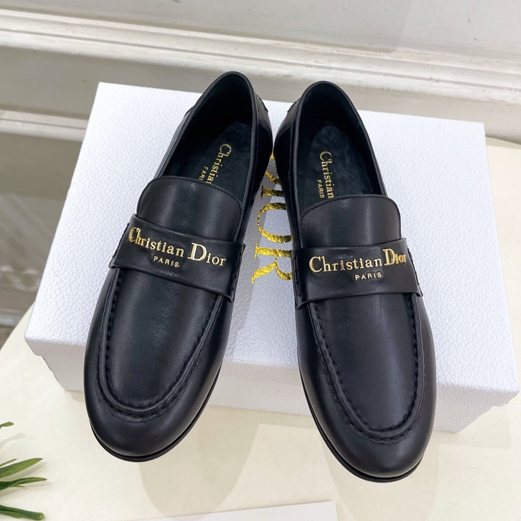 Dior 25 Boy Loafer Black Gold Calfskin 172794