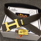 HM Original Belt 38mm Black Cowhide Gold Buckle 620253