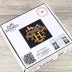 HM Original Belt 38mm Black Crocodile Pattern Gold Buckle 620264