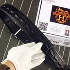 HM Original Belt 38mm Black Epsom Sliver Buckle 620267