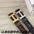 HM Constance Belt 38mm Brown Cowhide Gold Buckle 620195